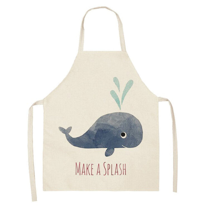 Printed Sea Animals Apron