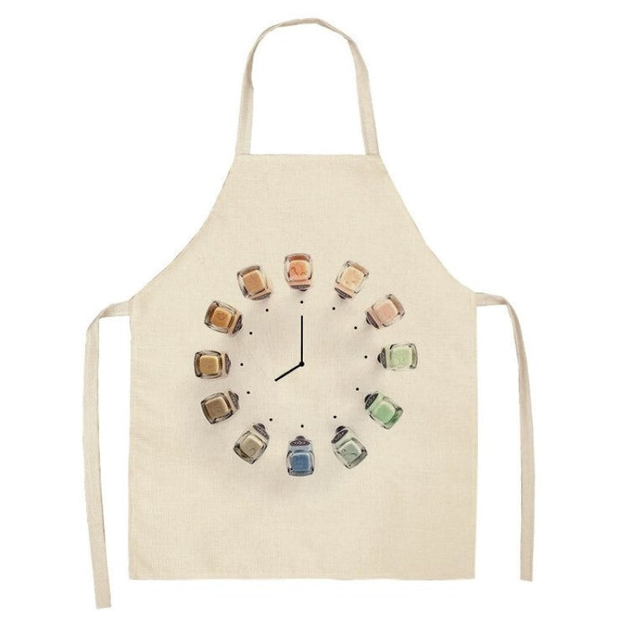 Perfume Lipstick Linen Print Apron