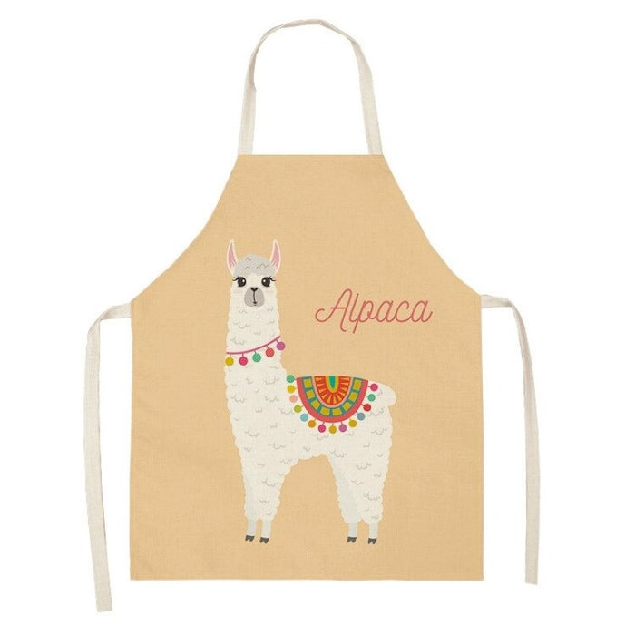 Alpaca Linen Vase Sleeveless Printing Apron