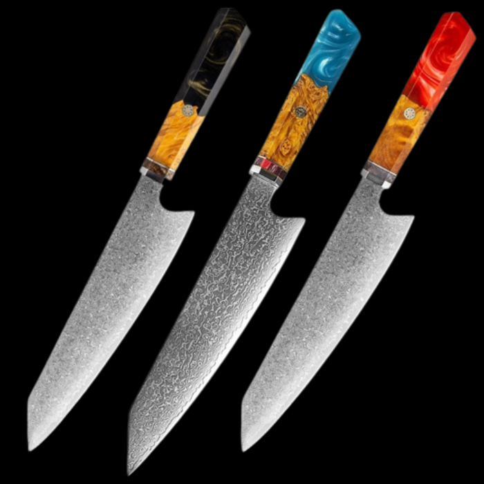 8 Inch Damascus Steel Cleaver Knife Sets