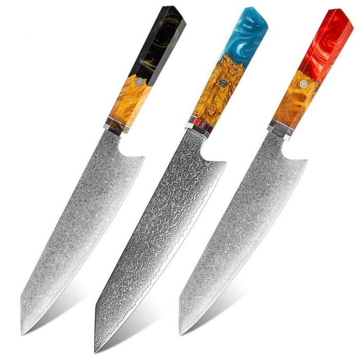 8 Inch Damascus Steel Cleaver Knife Sets