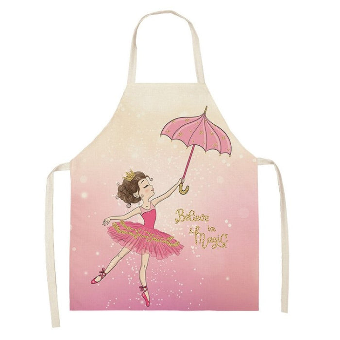 Pink Girl Printed Sleeveless Apron