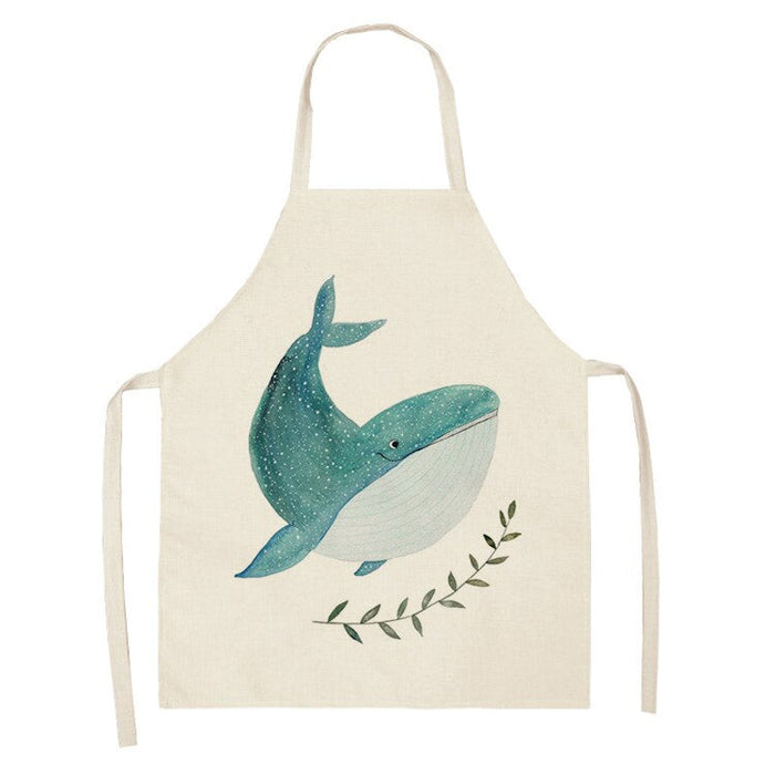 Printed Sea Animals Apron