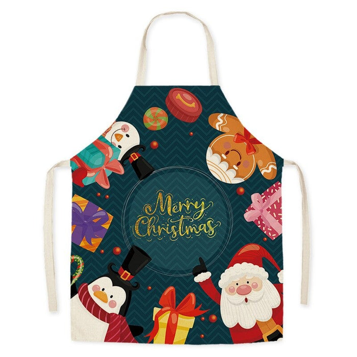 Christmas Linen Apron