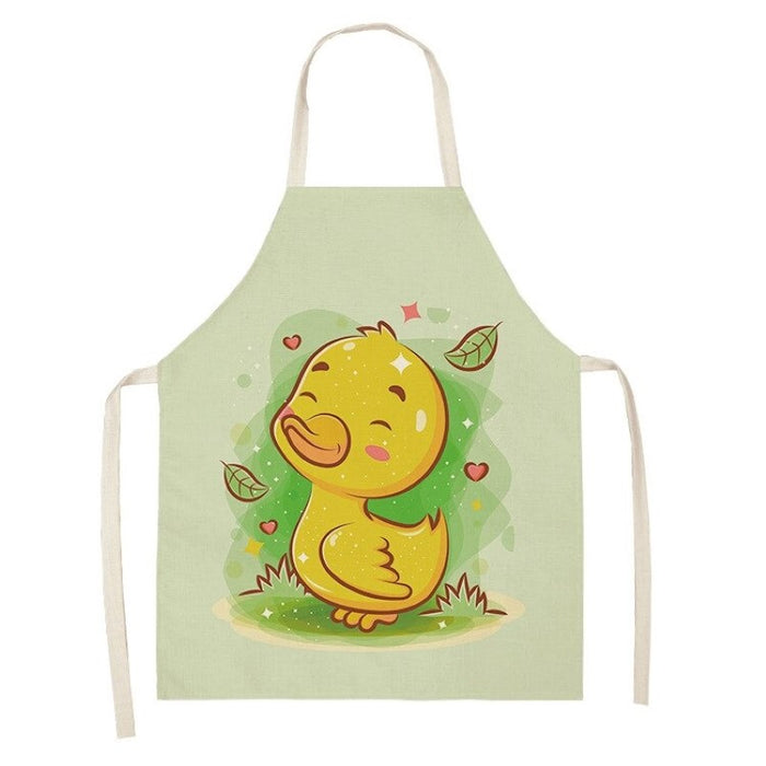 Animal Duck Cartoon Print Apron