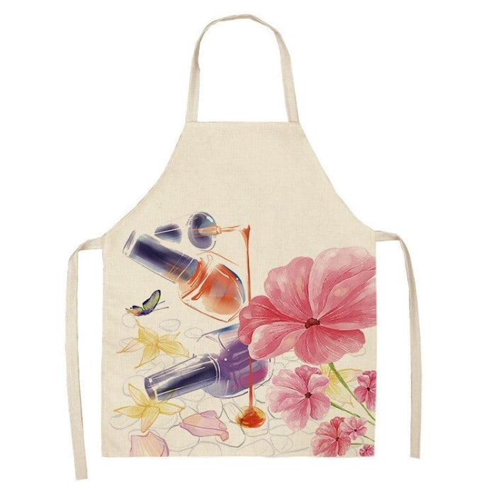 Perfume Lipstick Print Apron