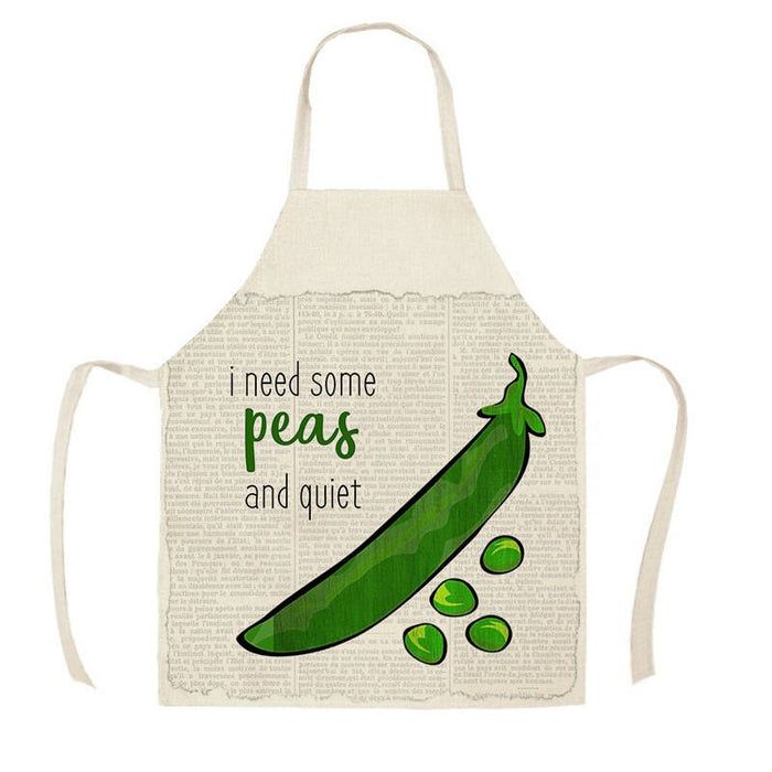 Fruits And Veggies Print Apron