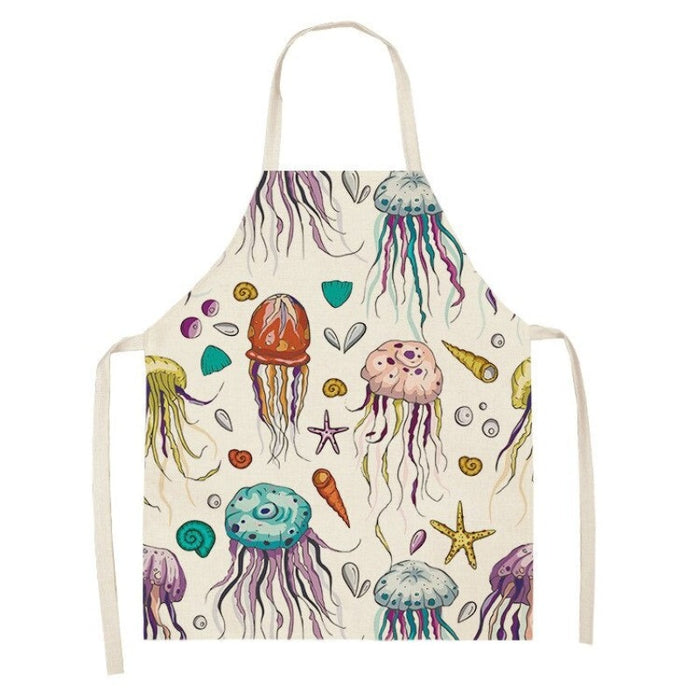 Marine Life Creative Print Apron