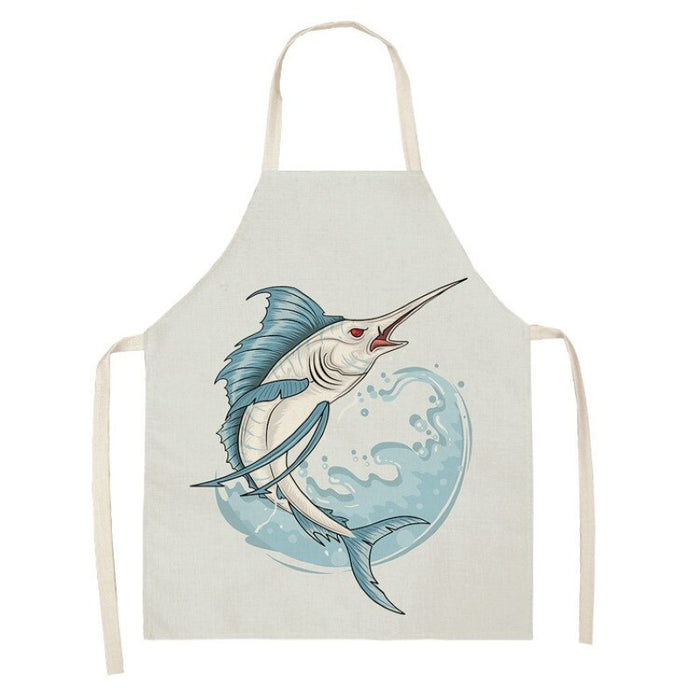 Fish Printed Kitchen Aprons