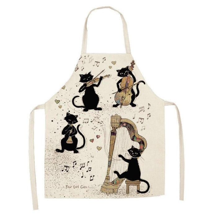 Cat Pattern Kitchen Apron