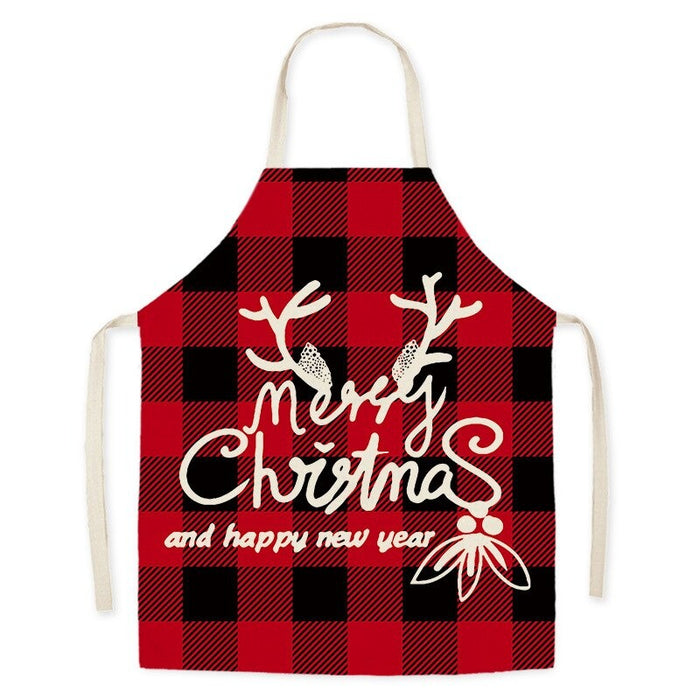 Christmas Linen Apron