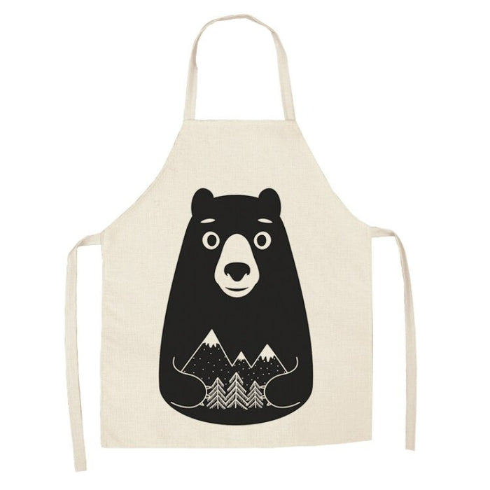 Cartoon Bears Print Aprons