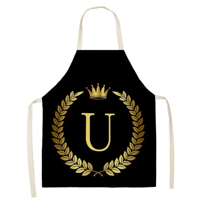 Golden Crown Letters Apron