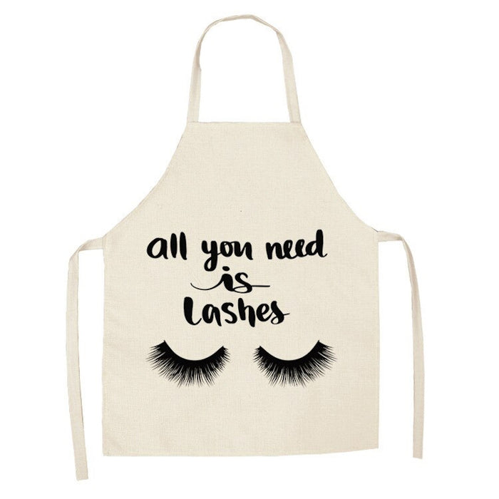 Cartoon Eyelashes Pattern Kitchen Apron