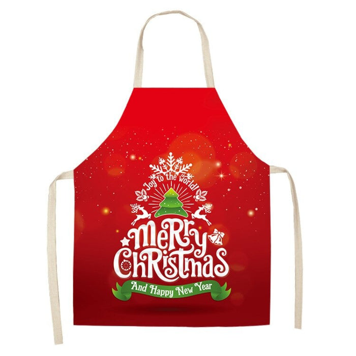 Printed Christmas Theme Sleeveless Aprons