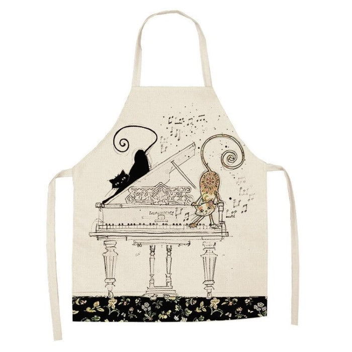 Cat Pattern Kitchen Apron