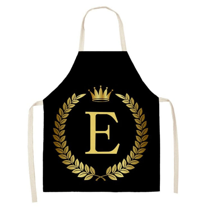 Golden Crown Letters Apron