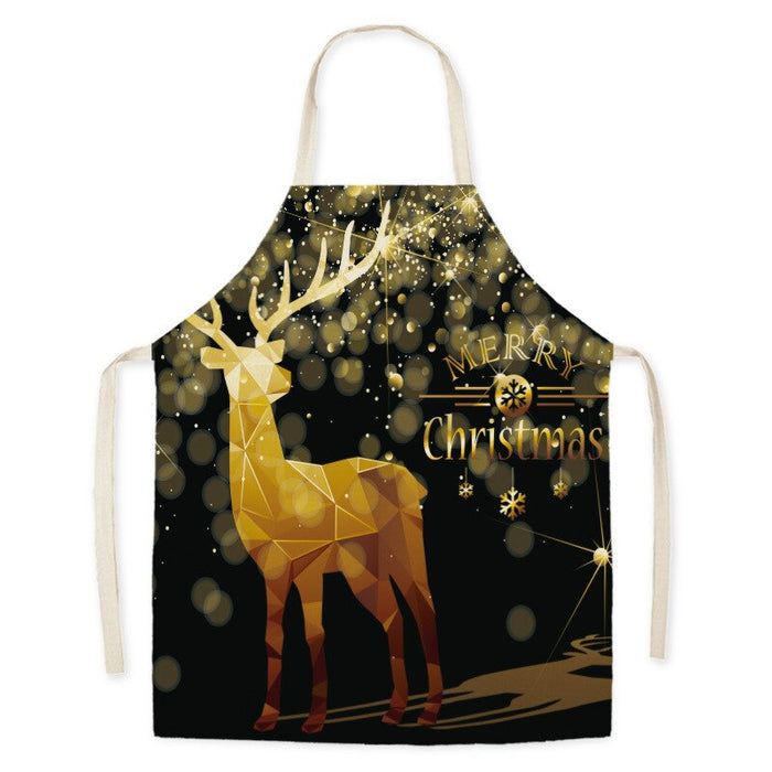 Christmas Cartoon Style Print Kitchen Apron