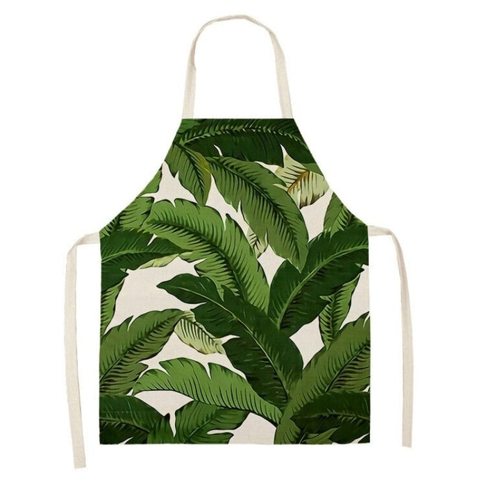 Tropical Leaves Print Aprons