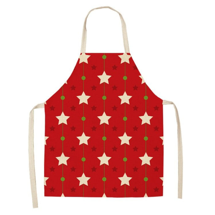 Printed Christmas Theme Sleeveless Aprons