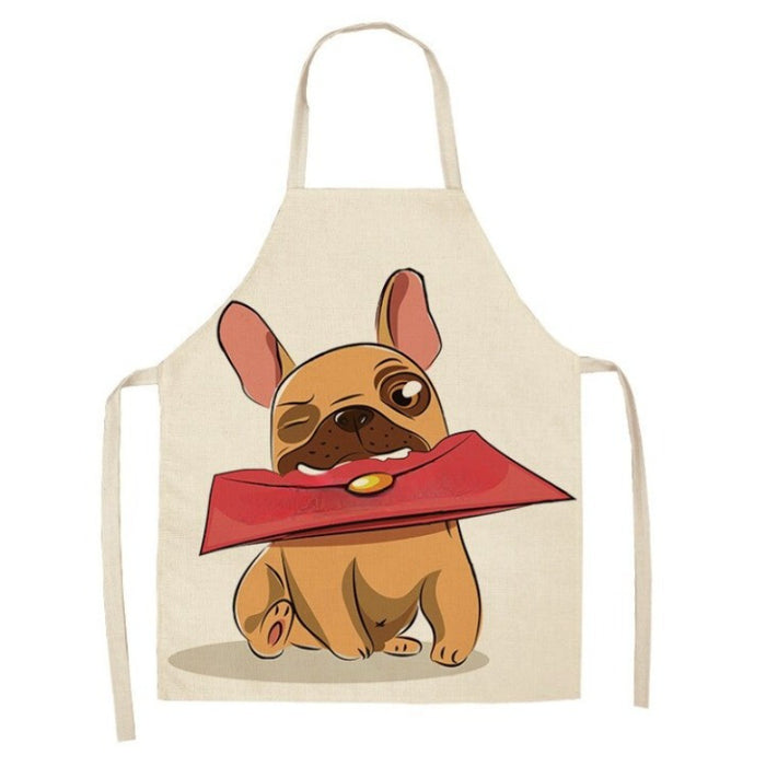 Dogs Print Kitchen Apron