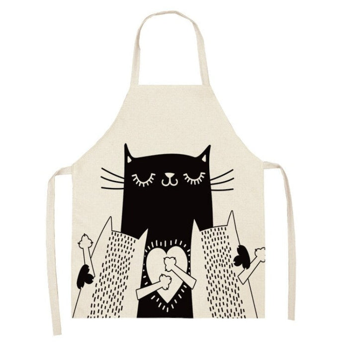 Cartoon Animal Print Kitchen Apron