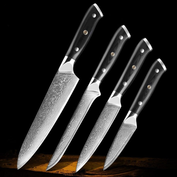 Multifunction Damascus Steel Kitchen Knives Set