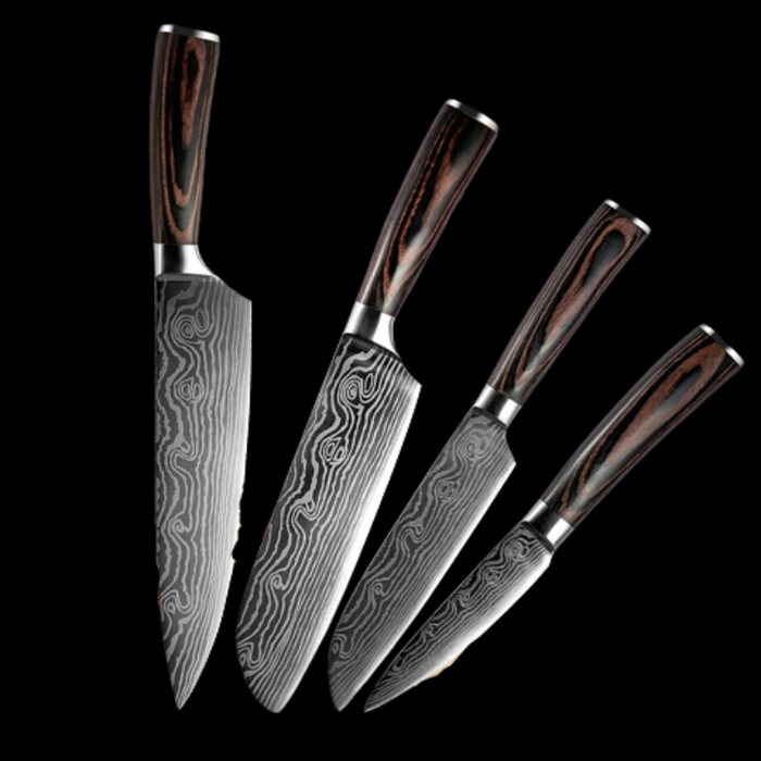 Stainless Steel Kitchen Color Wood Knife Sets