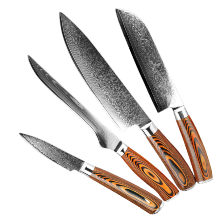 Japanese Damascus Steel Kitchen Knife Sets