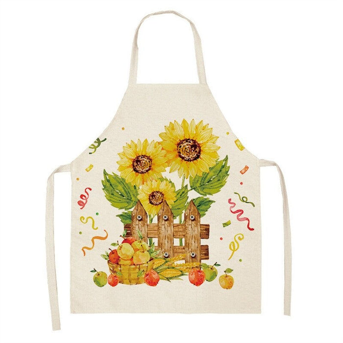 Sunflower Printed Sleeveless Aprons