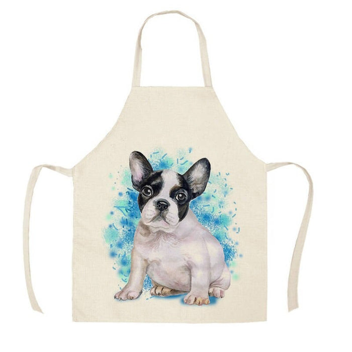 Sleeveless Dog Printed Aprons