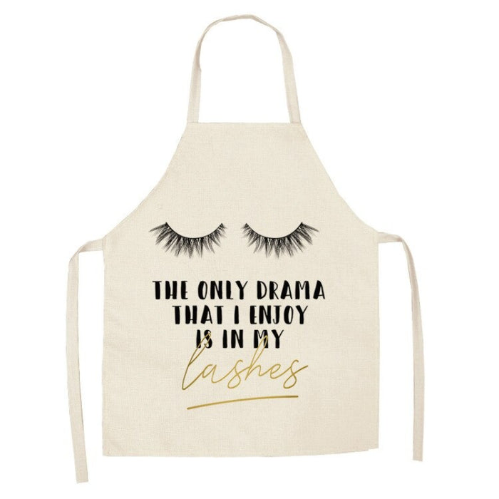 Printed Eyelash Print Apron