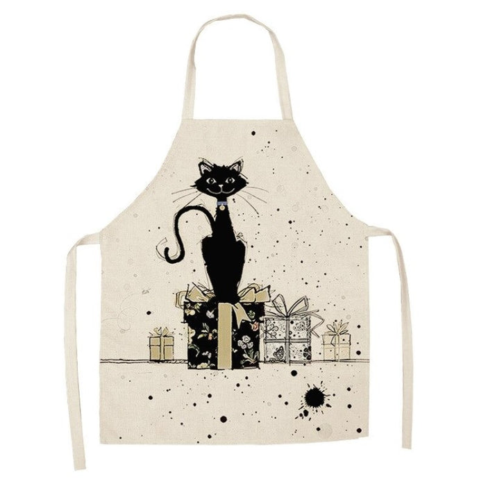 Cat Pattern Kitchen Apron