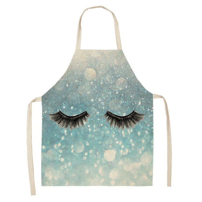 Printed Eyelash Print Apron