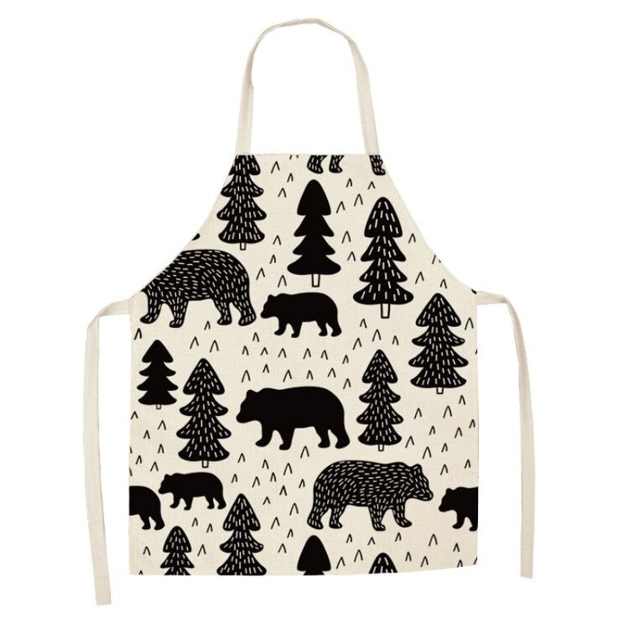 Cartoon Bears Print Aprons