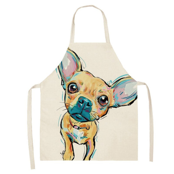 Dog Series Printed Home Kitchen Apron