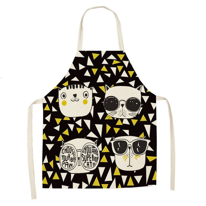 Printed Carton Cats Kitchen Apron