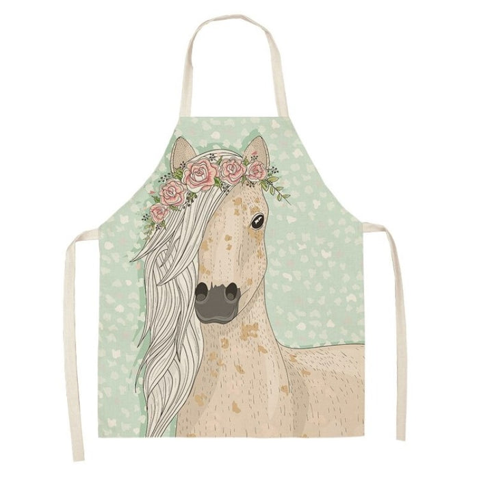 Horses Printed Sleeveless Apron