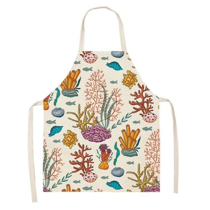 Marine Life Creative Print Apron