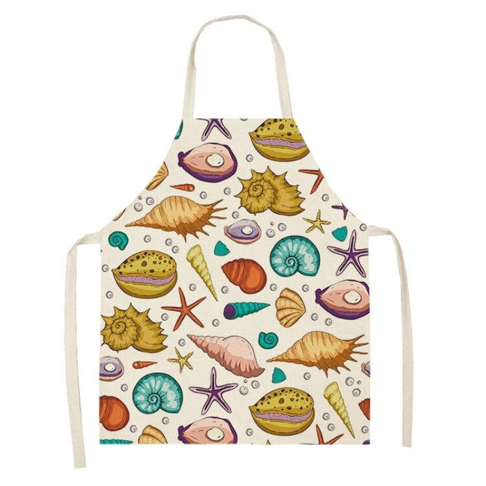 Marine Life Creative Print Apron