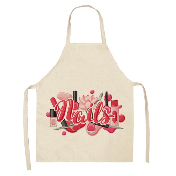 Lipstick Nail Polish Printed Apron