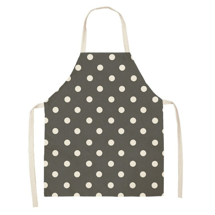 Geometric Print Linen Aprons