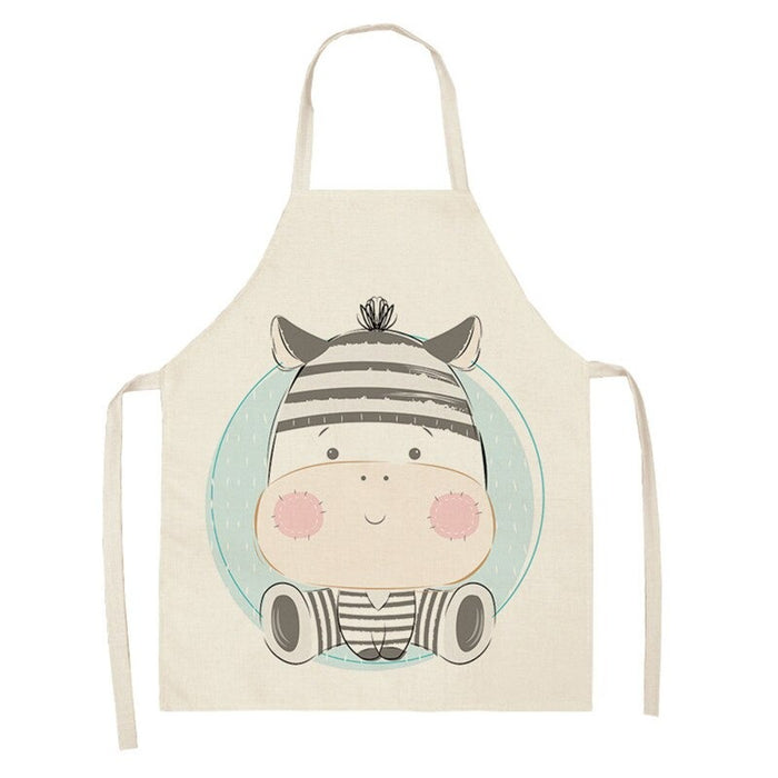 Home Cartoon Rabbit Print Kitchen Apron