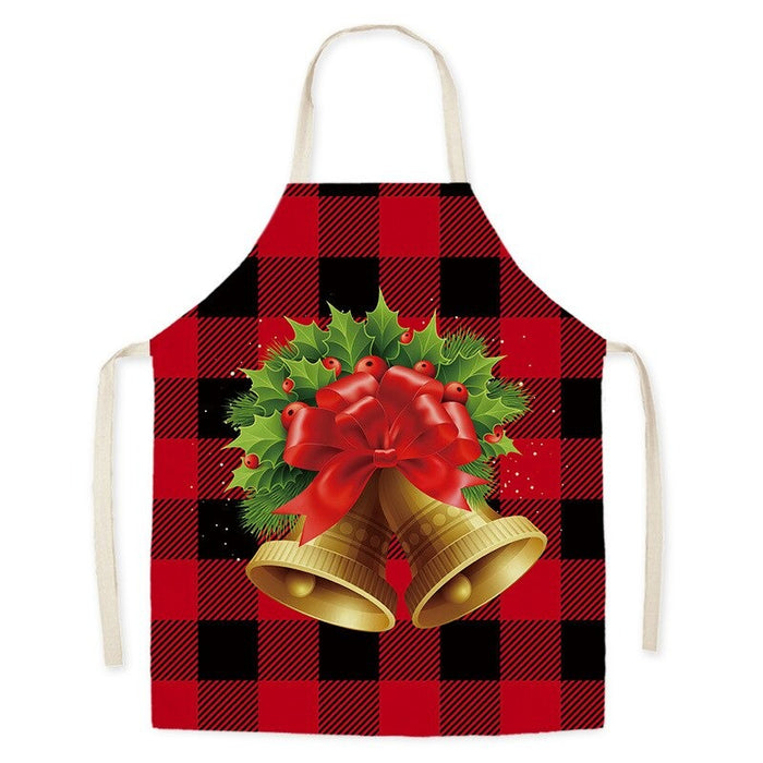 Christmas Theme Linen Apron