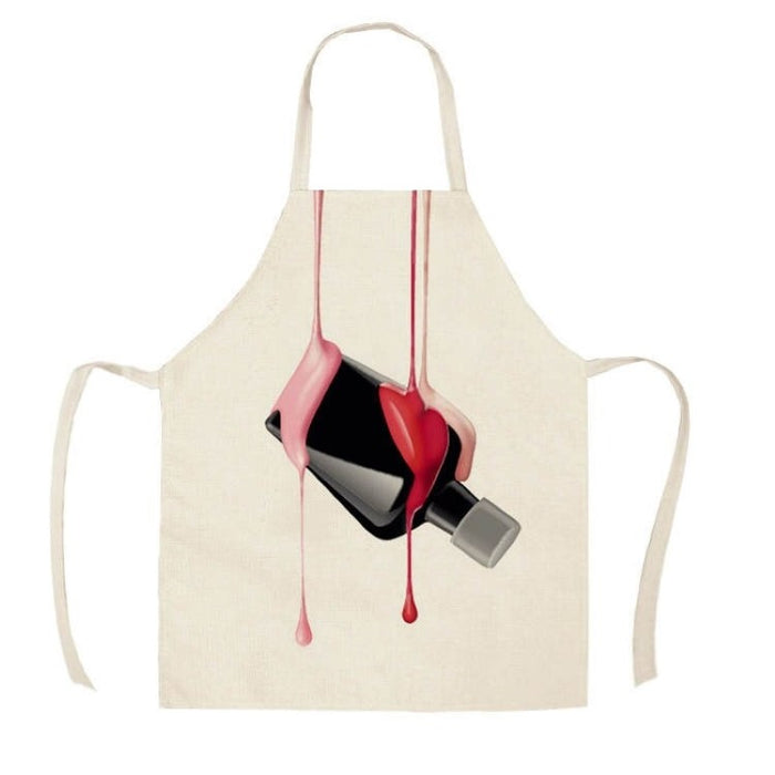 Nail Polish Bottle Print Sleeveless Apron