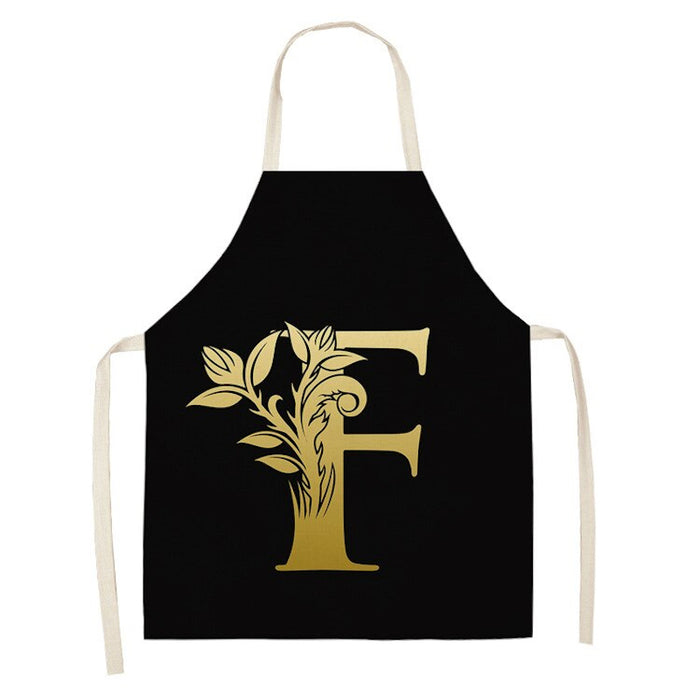 Letter Pattern Print Kitchen Apron