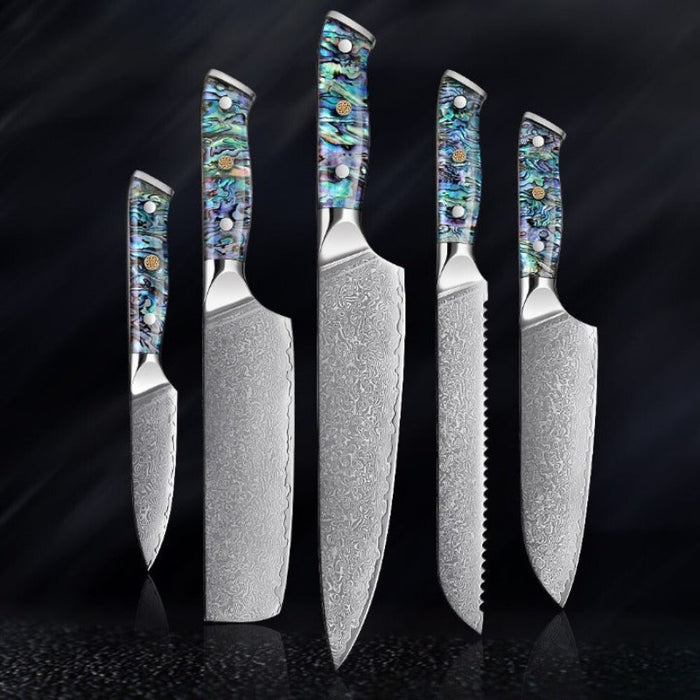 67 Layer Damascus Steel Kitchen Knives Set