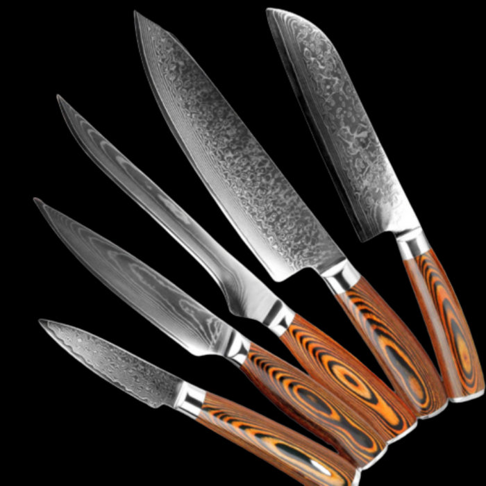 Japanese Damascus Steel Kitchen Knife Sets