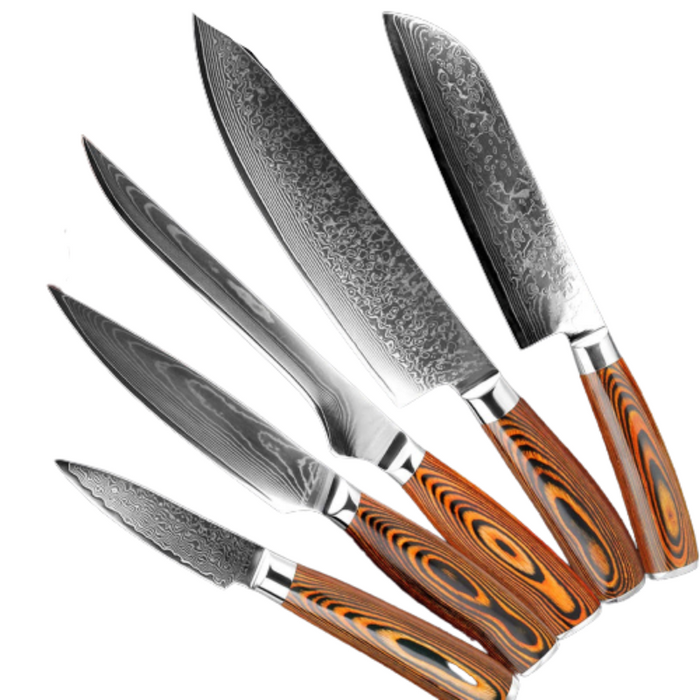 Japanese Damascus Steel Kitchen Knife Sets