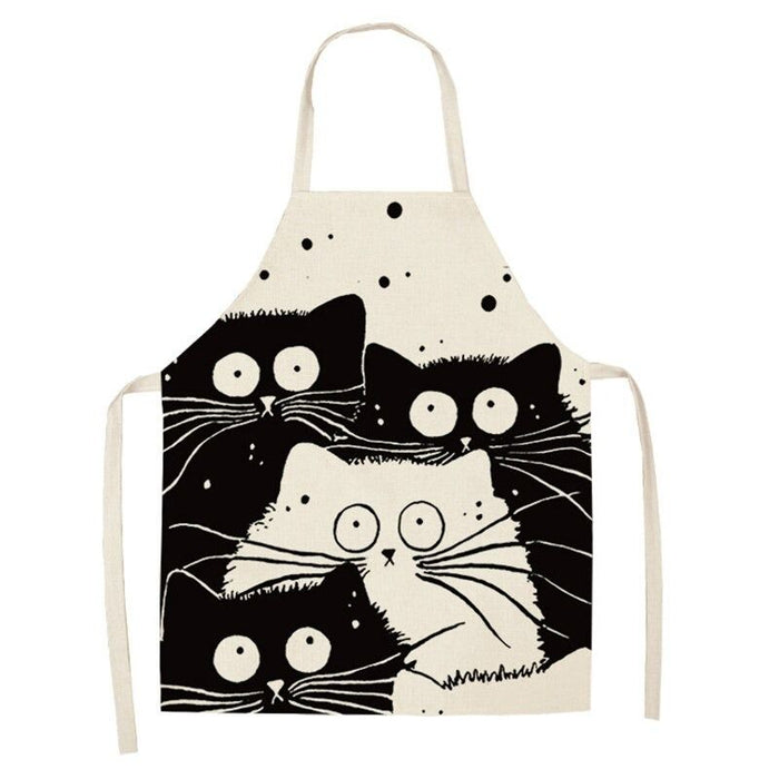 Cat Printed Cotton Aprons